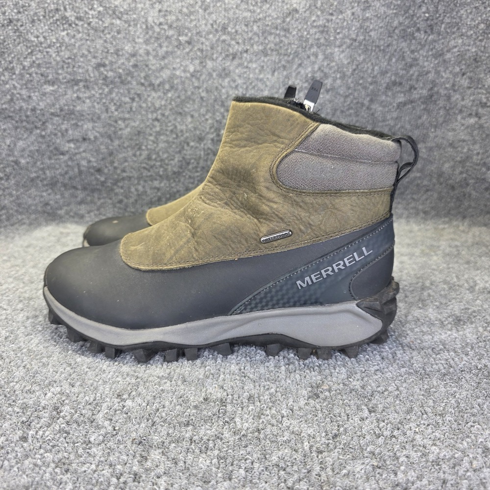 Merrell Women's Size 8.5 Thermo Kiruna Mid Zip Waterproof Snow Hiking Boot Brown